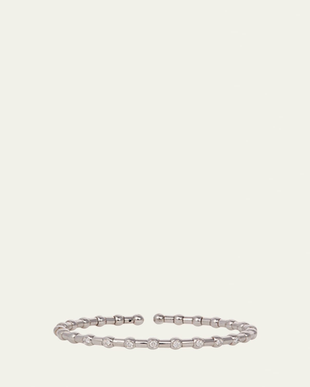 18K White Gold Large Sapphire Oval Link Clasp