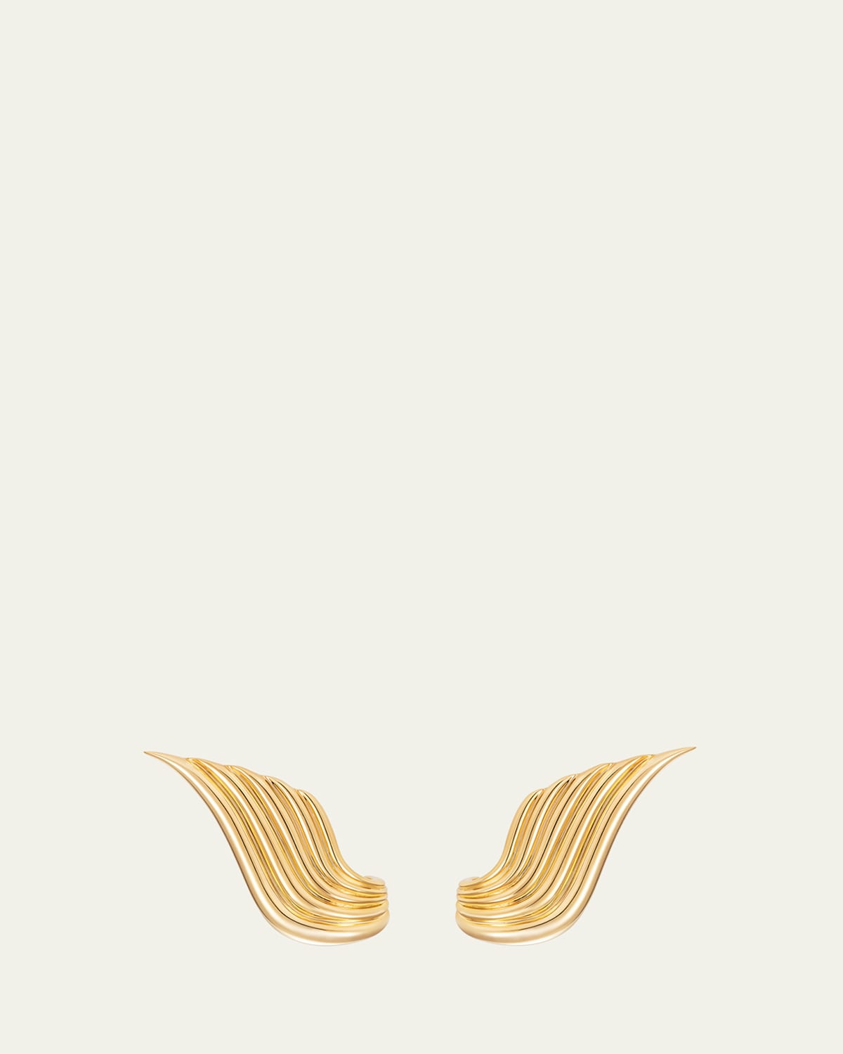 Fire Winged Earrings in 18k Yellow Gold