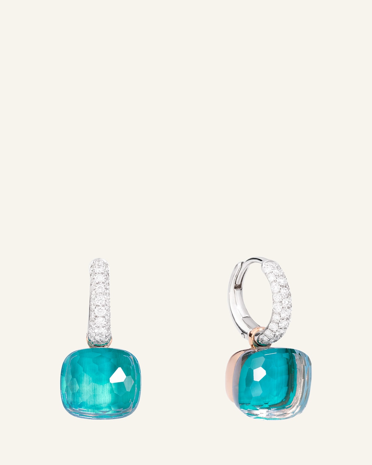 Nudo Drop Sky Blue Topaz Earrings