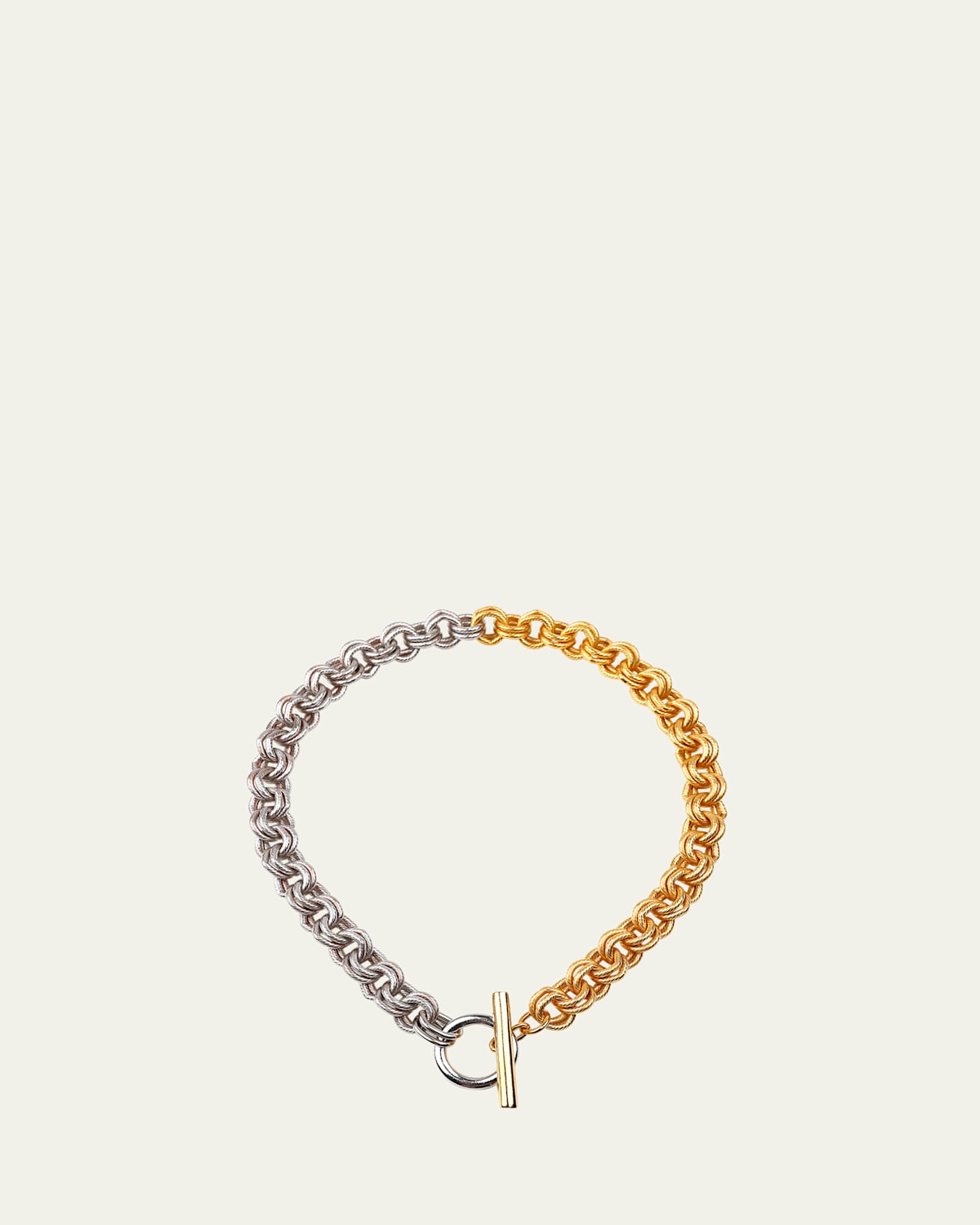 Ben-Amun Two-Tone Double Circle Links Necklace