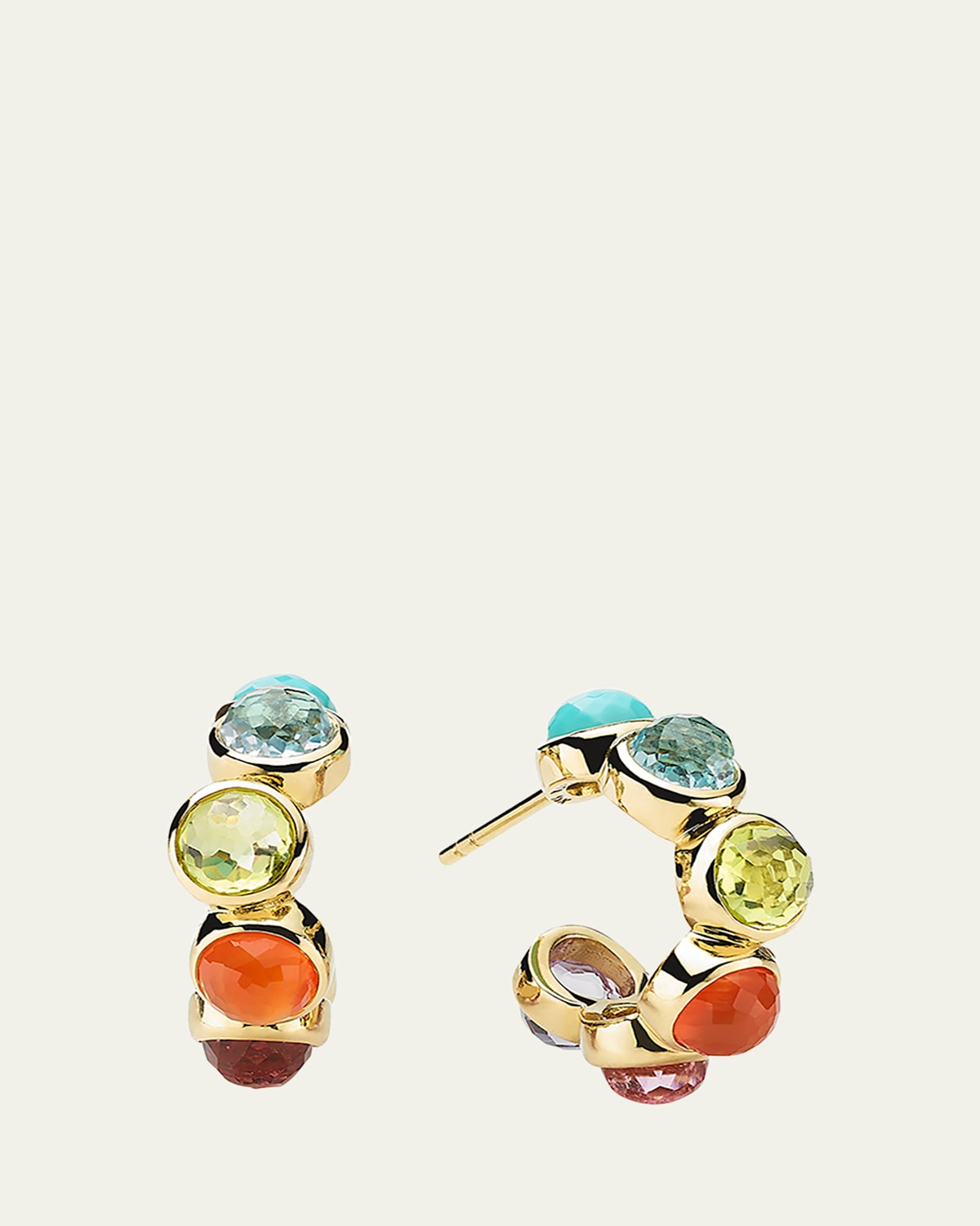 Ippolita All-Stone Tiny Hoop Earrings in 18K Gold
