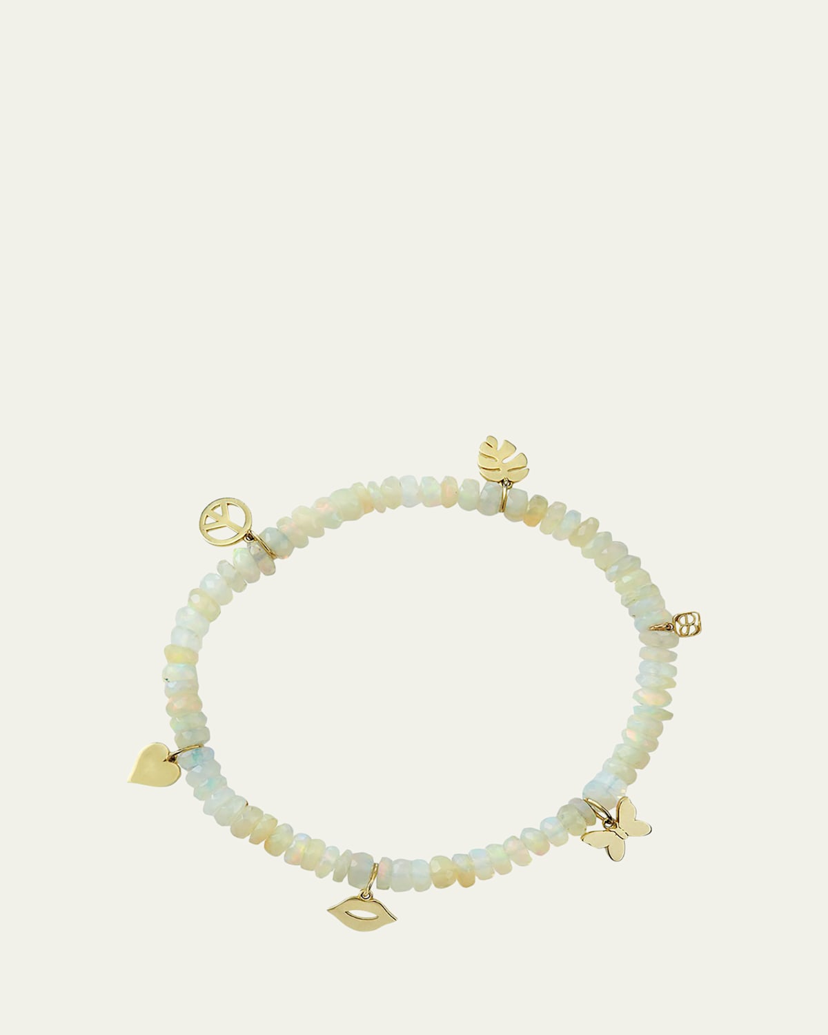 Sydney Evan 5mm Ethiopian Opal Multi-Charm Bracelet