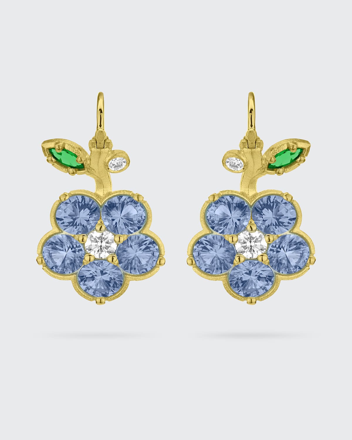 Wild Child 18K Sapphire and Diamond Drop Earrings, Blue