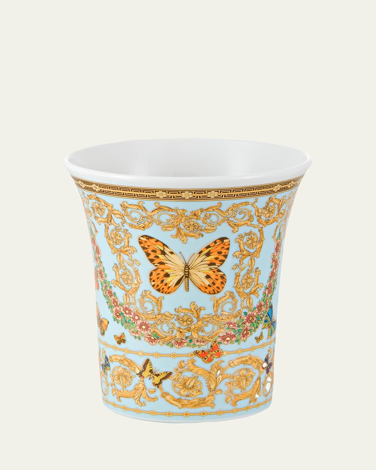 Versace Butterfly Garden 7" Vase In Multi