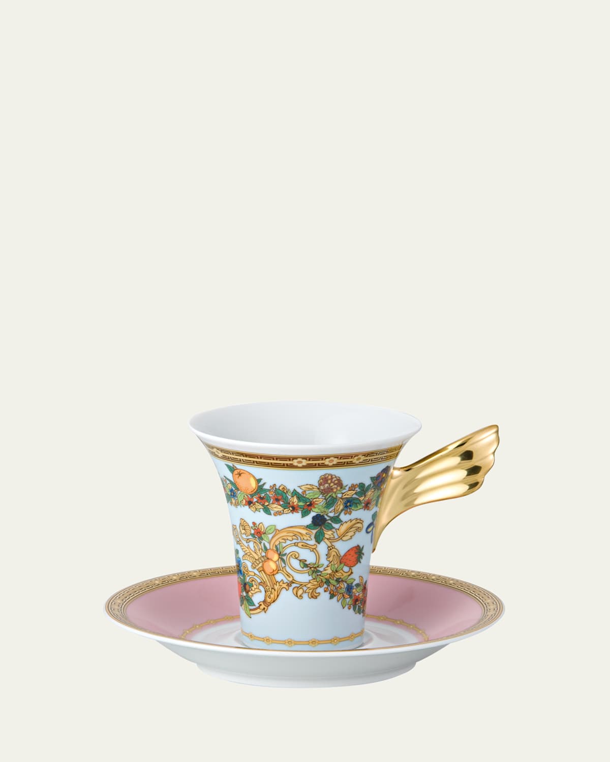 Versace Butterfly Garden A. D. Cup & Saucer In Multi