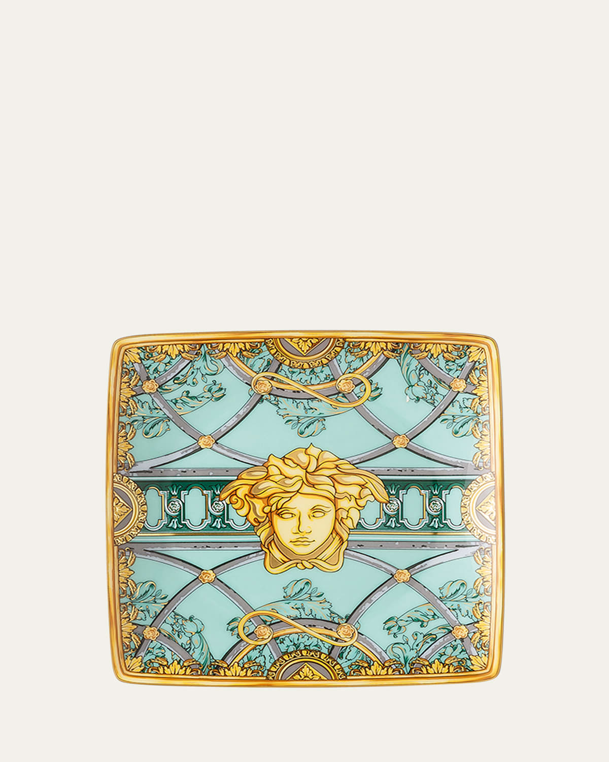 Versace La Scala Del Palazzo Canape Dish In Verde