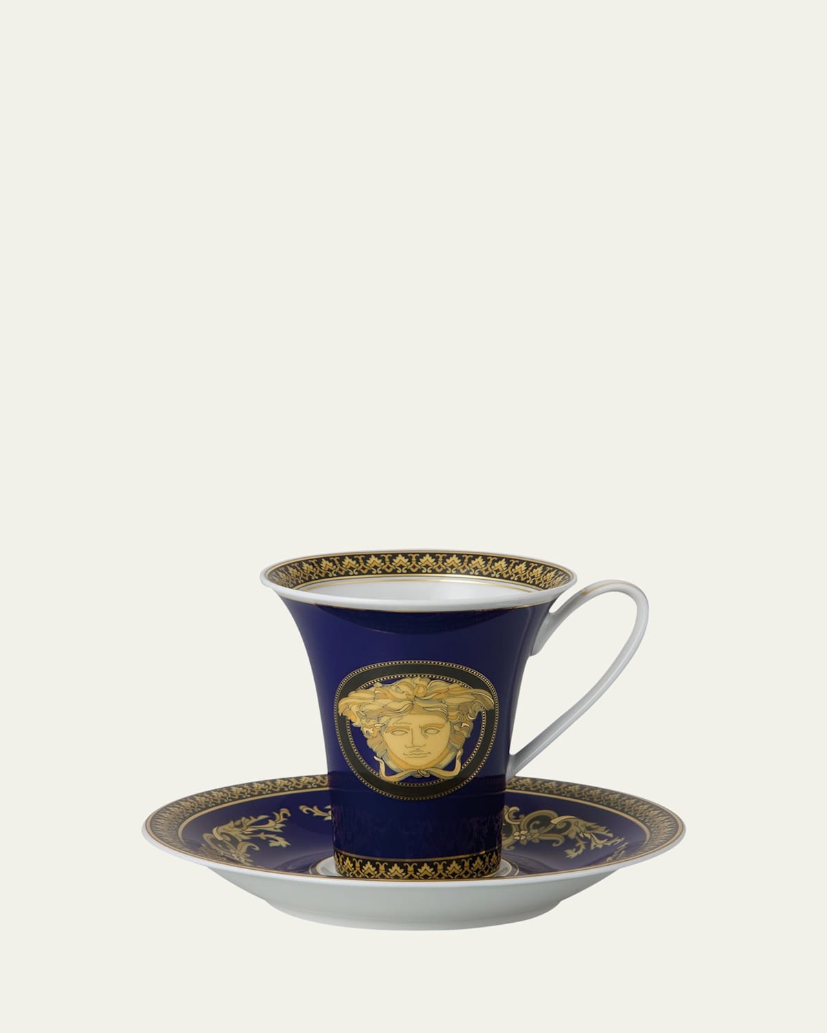 Versace Medusa Blue Coffee Cup & Saucer
