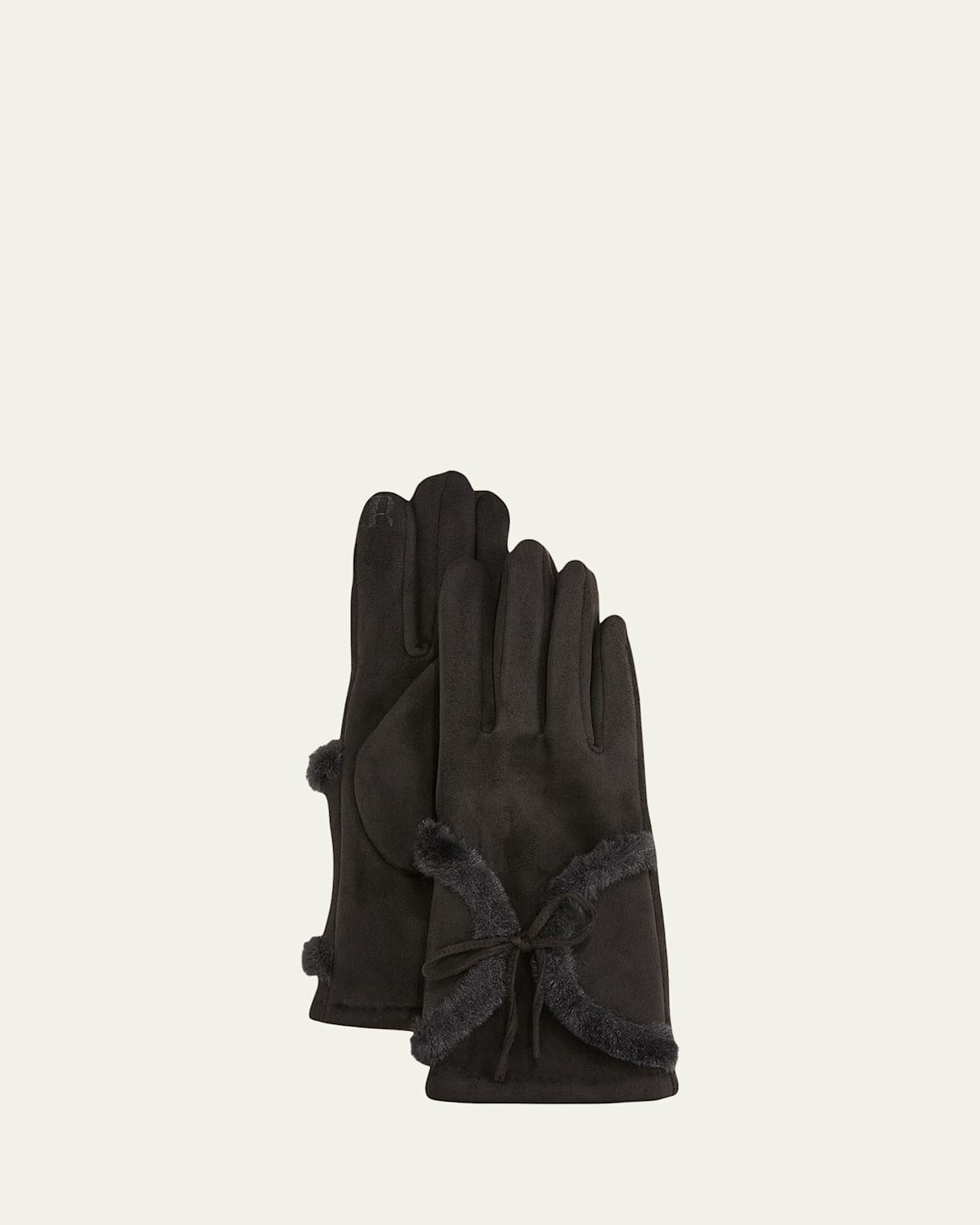 Kora Faux Suede Gloves with Faux Fur