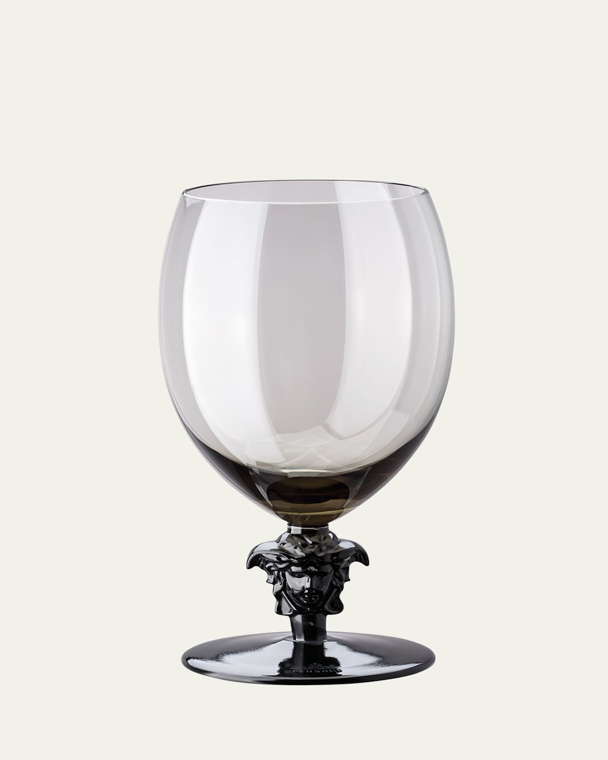 Versace Medusa Lumiere Short Stem Haze Water Goblets, Set Of 2 In Smoke