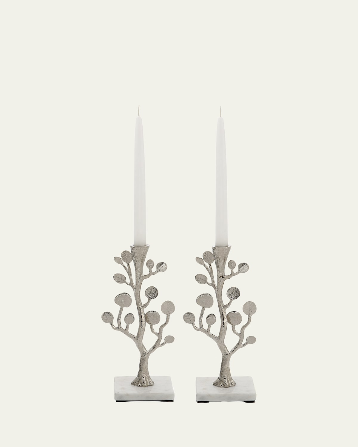 Michael Aram Botanical Leaf Candleholders, Set Of 2