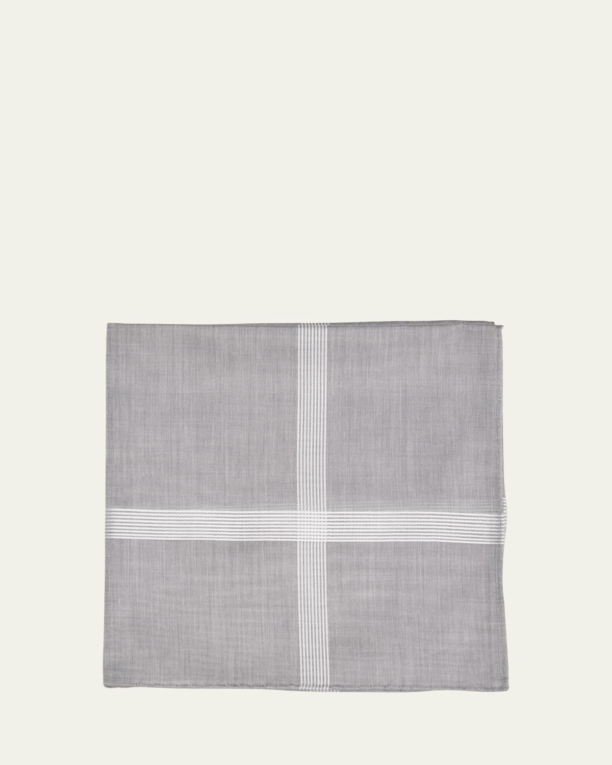 Simonnot Godard Men's Symphony Satin Check Handkerchief