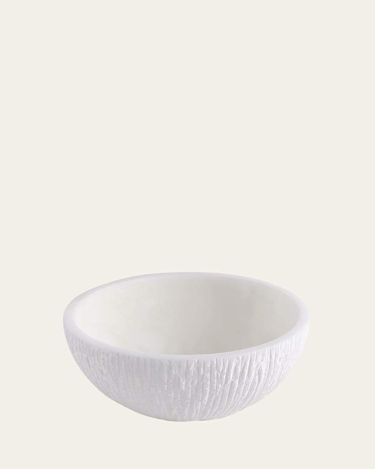 Global Views Chiseled Alabaster Bowl - Large In White