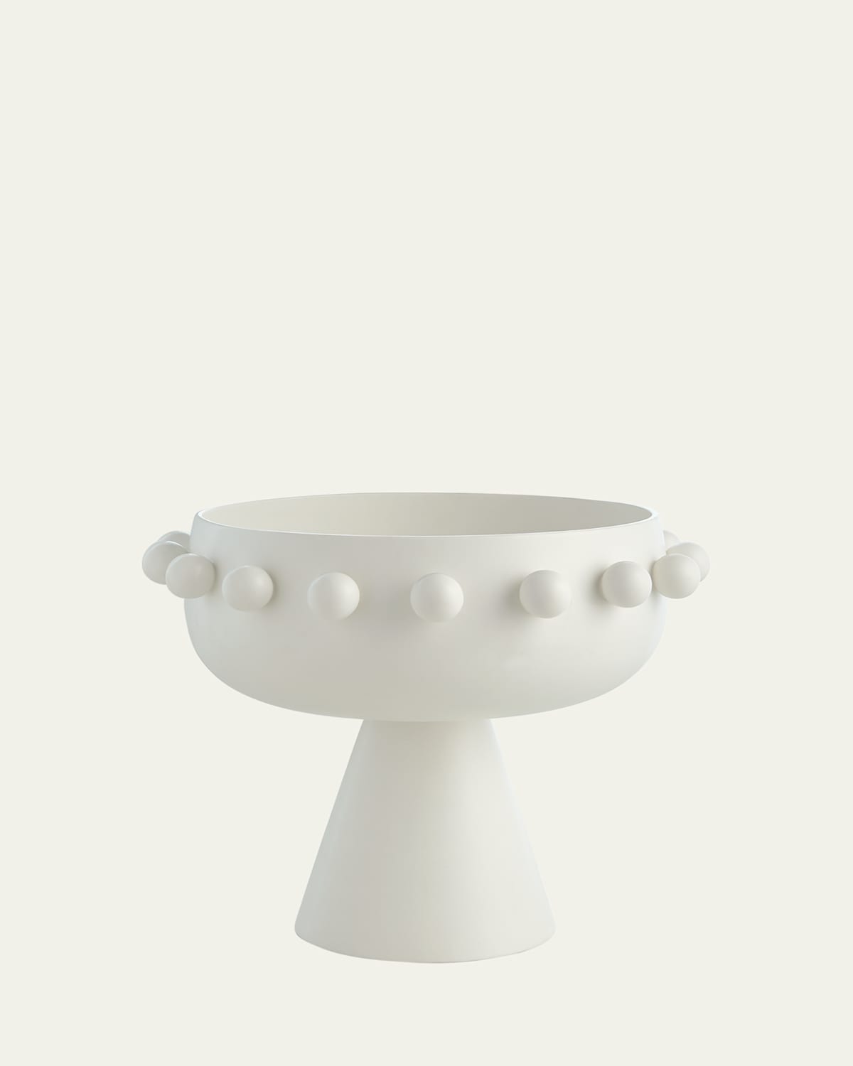 Ashley Childers For Global Views Spheres Collection White Footed Bowl