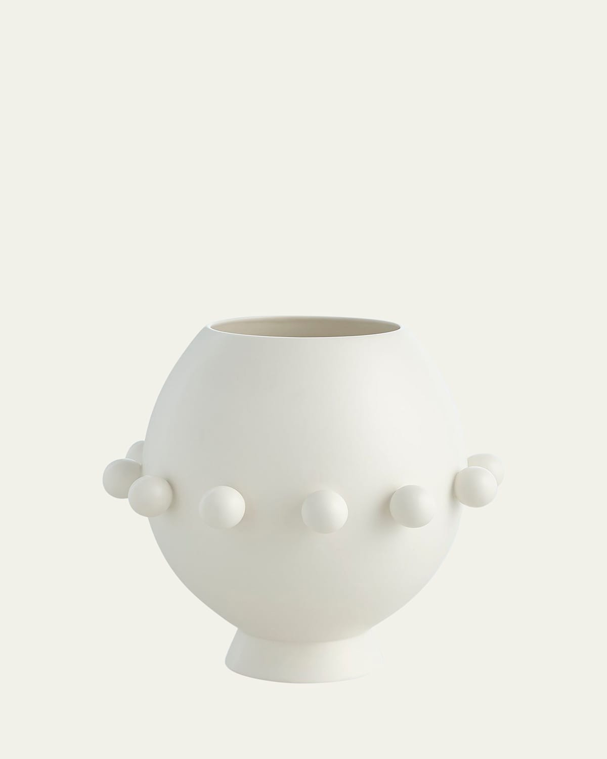 Ashley Childers For Global Views Spheres Collection Vase I In White