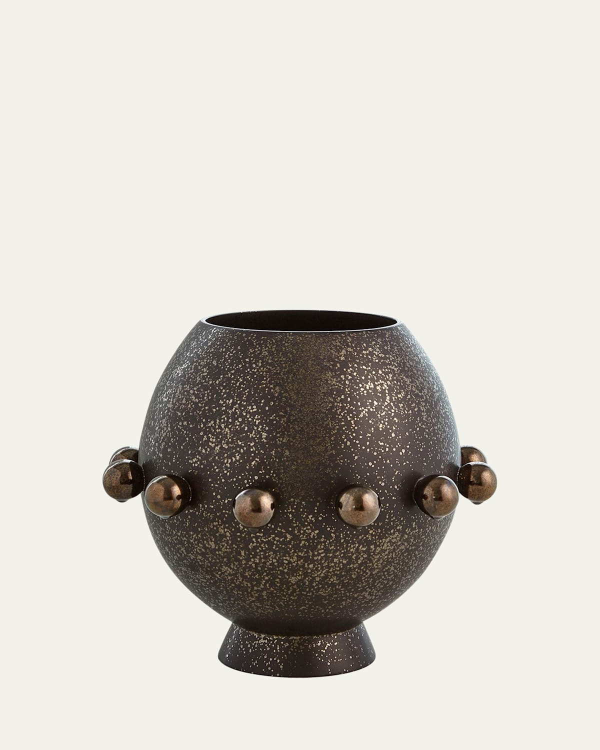 Ashley Childers For Global Views Spheres Collection Vase In Bronze