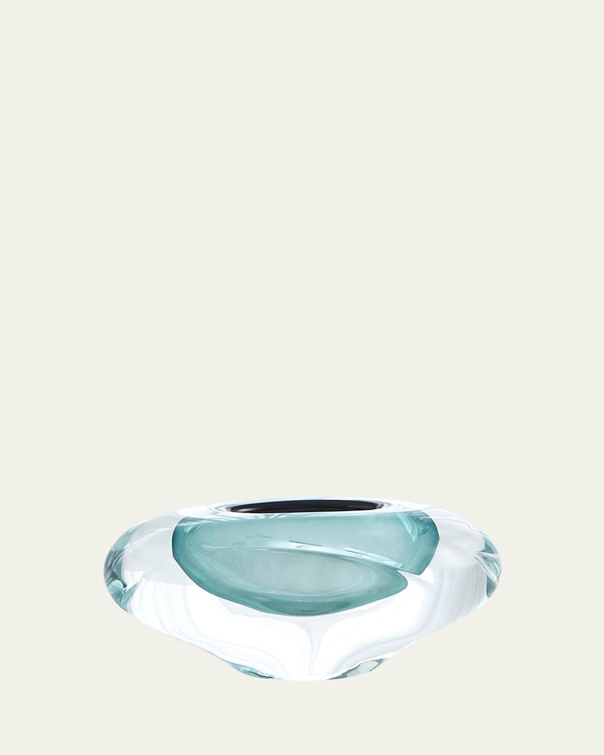 Global Views Abstract Bean Small Vase In Azure