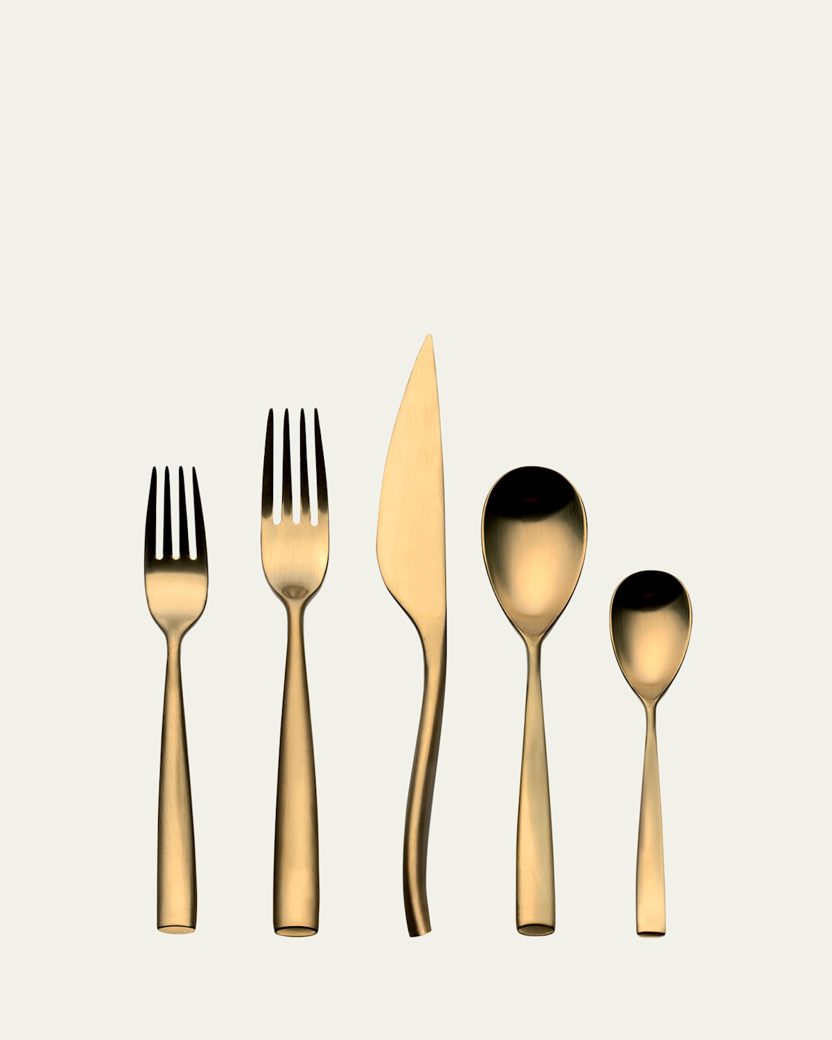Mepra Arte 5-piece Cutlery Set In Brushed Gold
