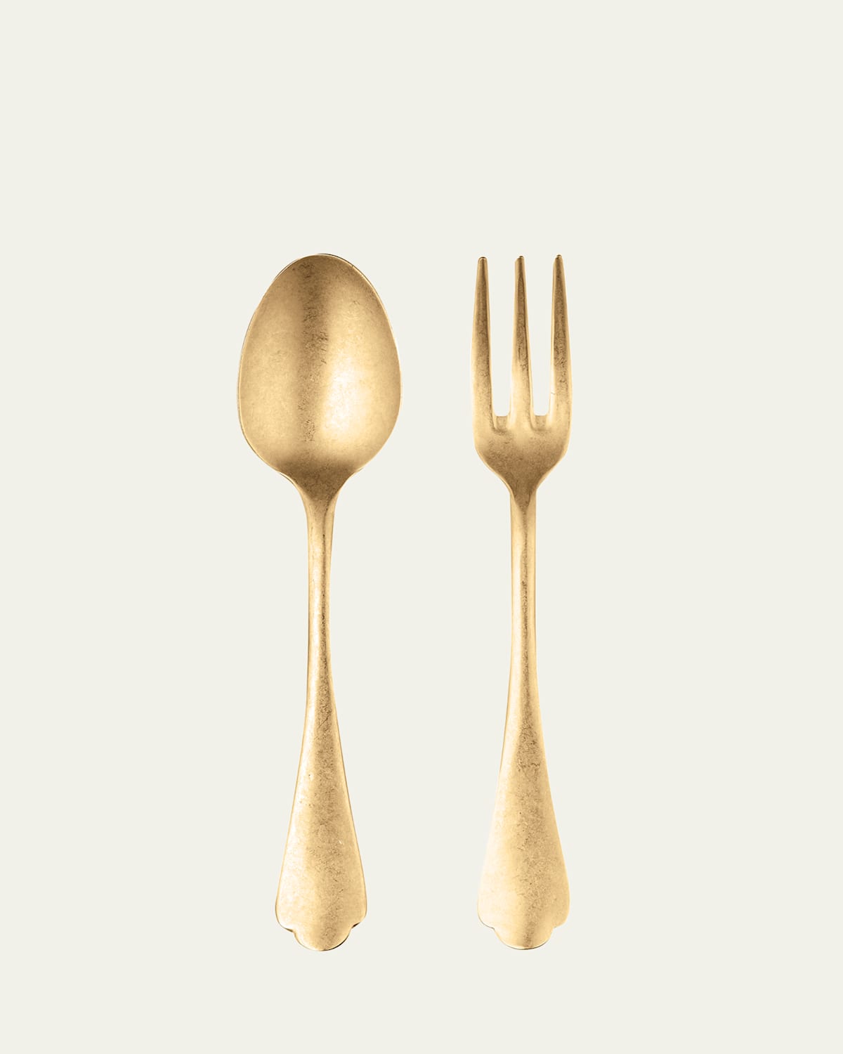 Mepra Dolce Vita Pewter Oro Serving Set, 2 Piece In Gold