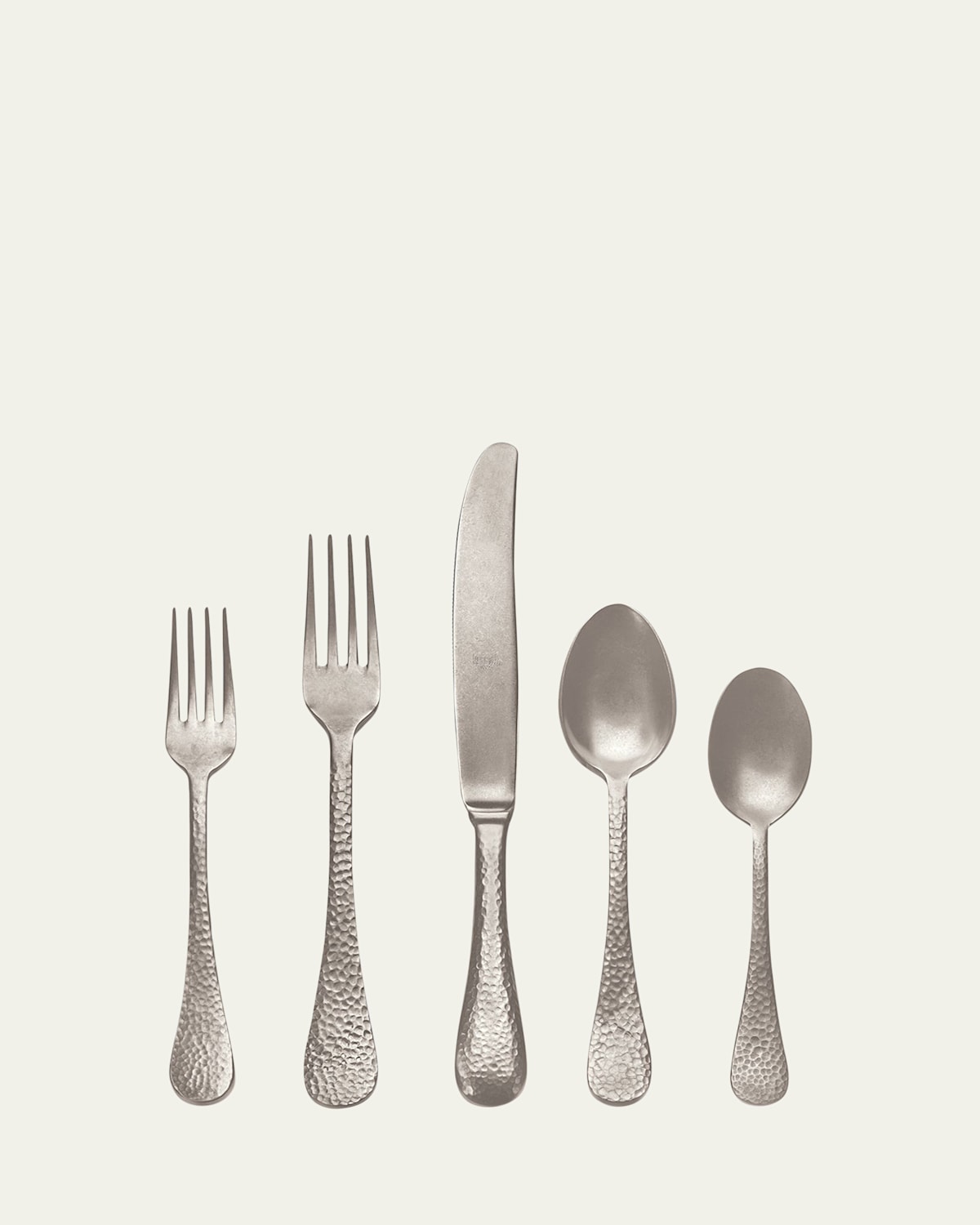 Mepra Epoque Pewter 5-piece Flatware Set In Champagne
