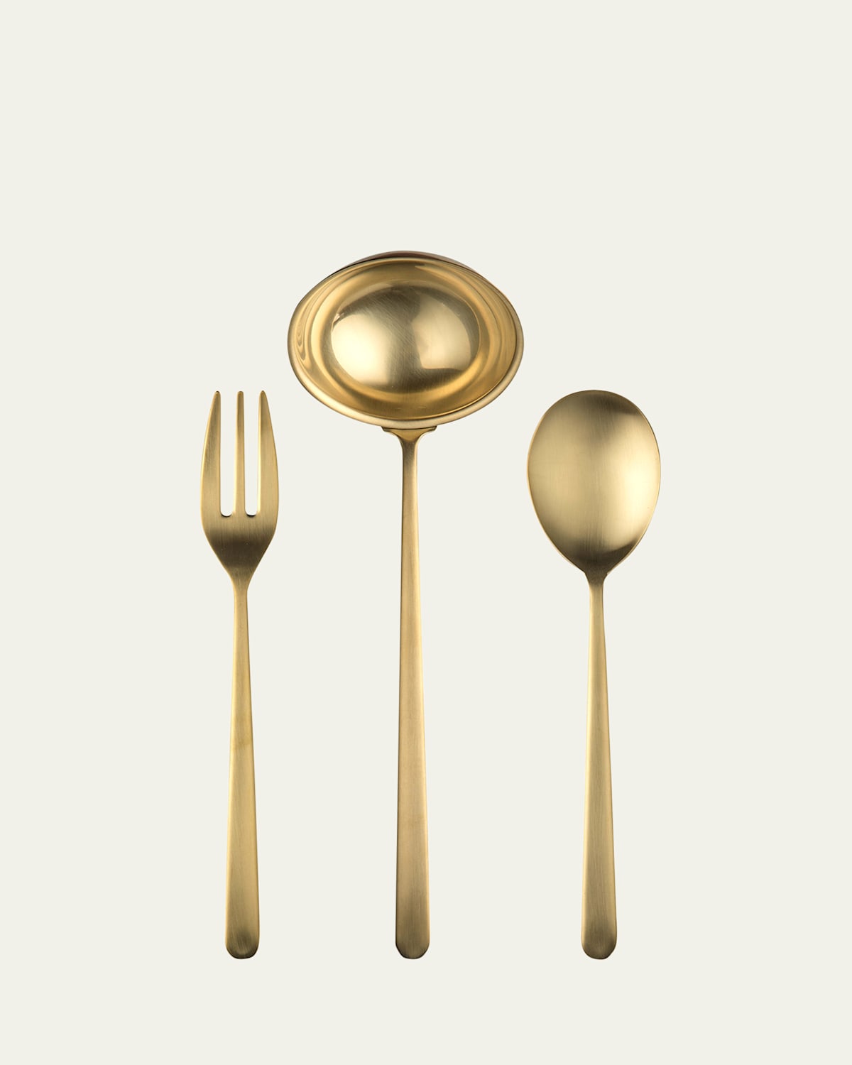 Mepra Linea 3-piece Fork, Spoon & Ladle Serving Set