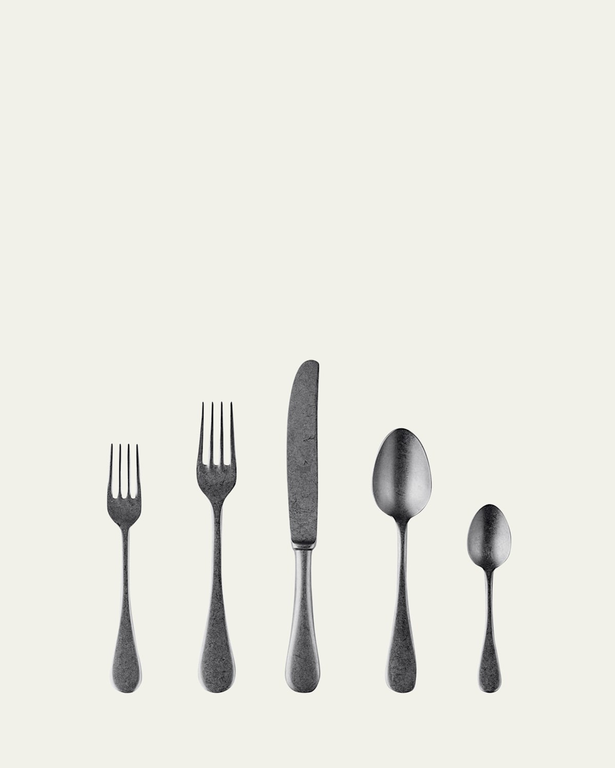 Mepra Vintage Champagne 5-piece Flatware Setting In Black