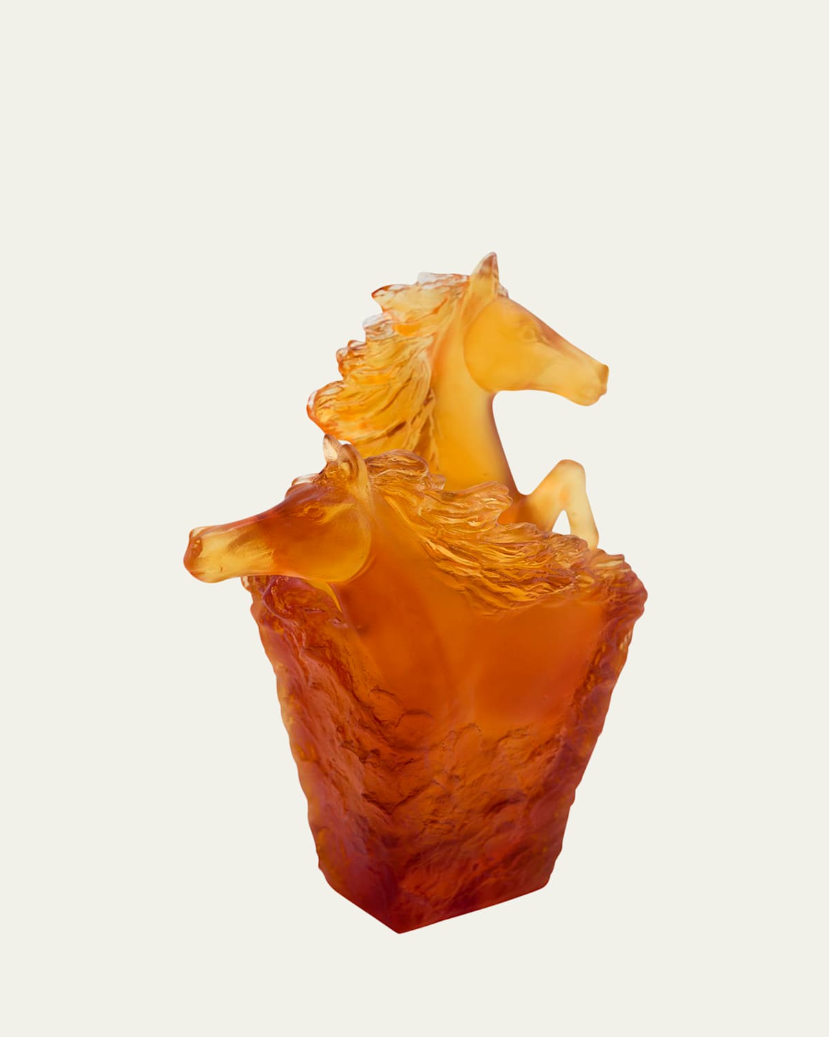 Daum Cavalcade Pencil Holder In Amber