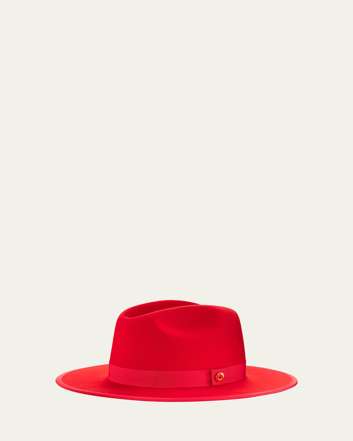 Keith James Men's Queen Red-brim Wool Fedora Hat In Red