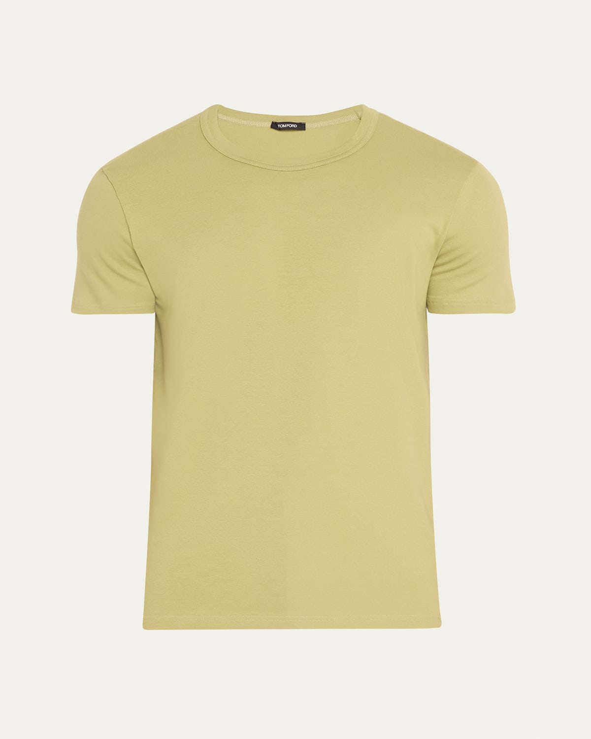 Tom Ford Khaki Crewneck T-shirt In 339 Matcha