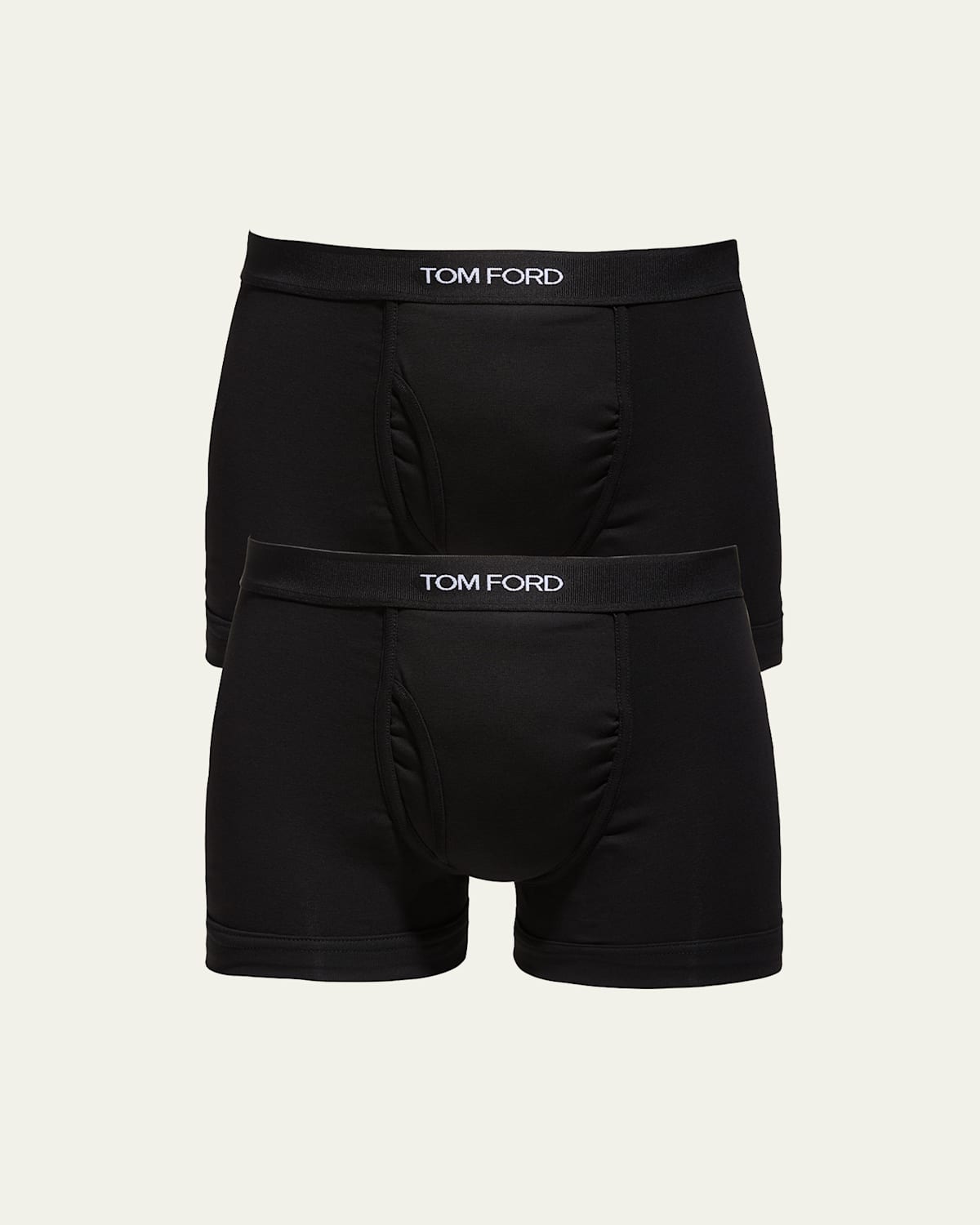 Tom Ford Mens Black Logo-embroidered Cotton-blend Jersey Boxers In Black