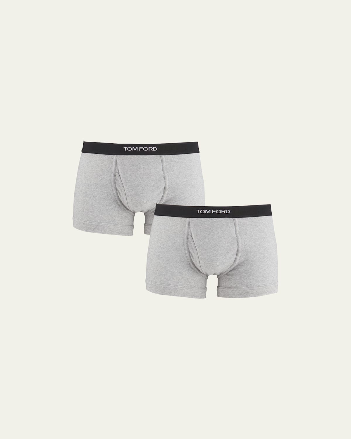 Tom Ford Set Of 2 Logo-waistband Cotton Boxer Briefs Clothing In Gray