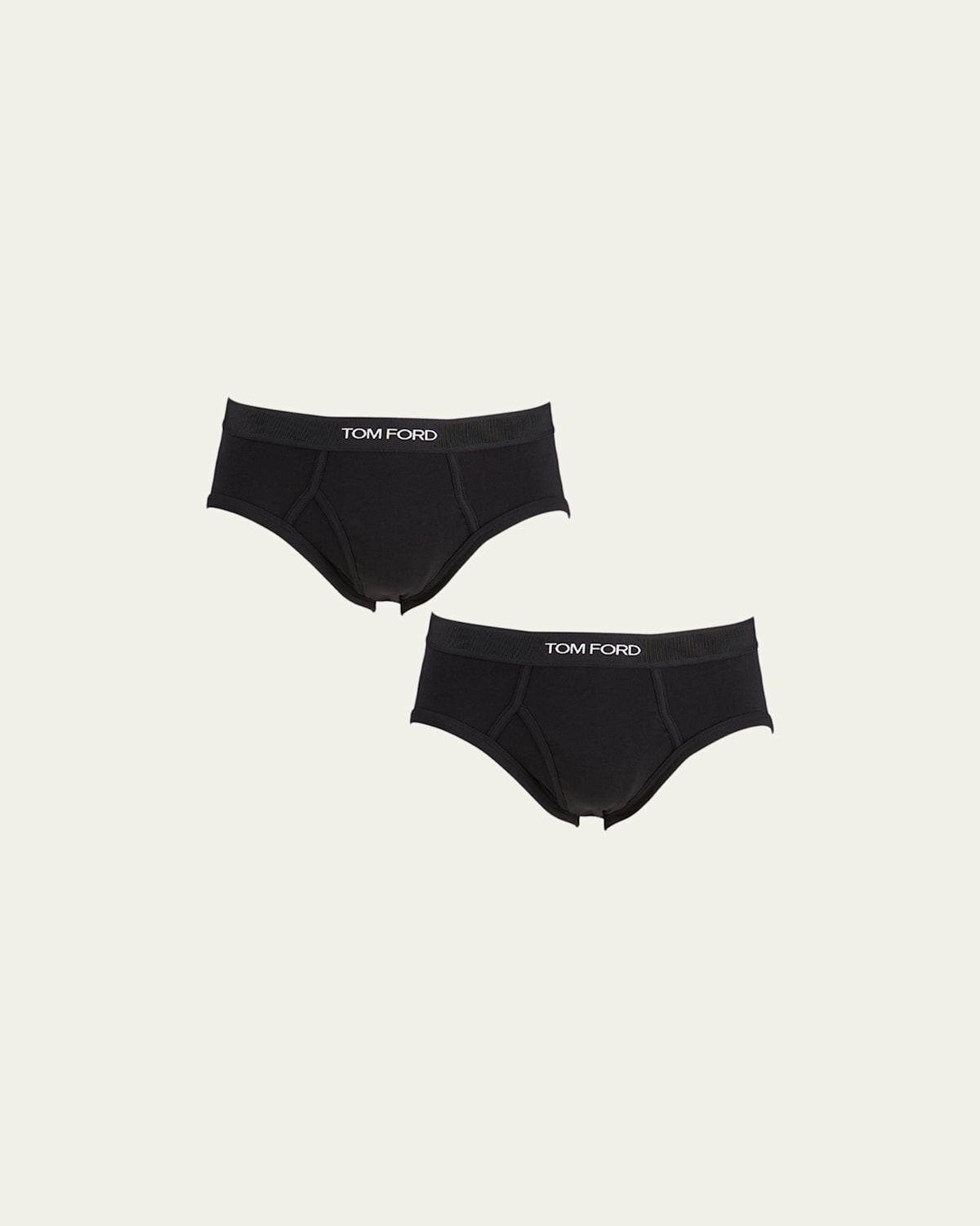 TOM FORD Men's 2-Pack Solid Jersey Logo-Waist Briefs | Thumbnail 3 TOM FORD Men's 2-Pack Solid Jersey Logo-Waist Briefs | Thumbnail 3