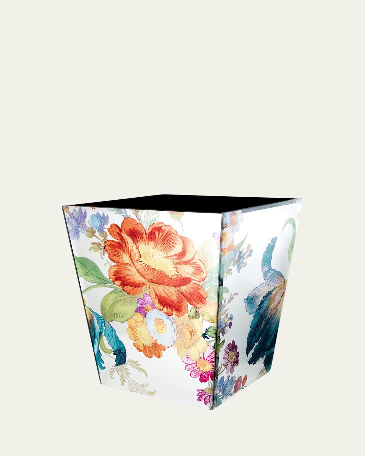 MacKenzie-Childs Flower Market Reflections Wastebasket