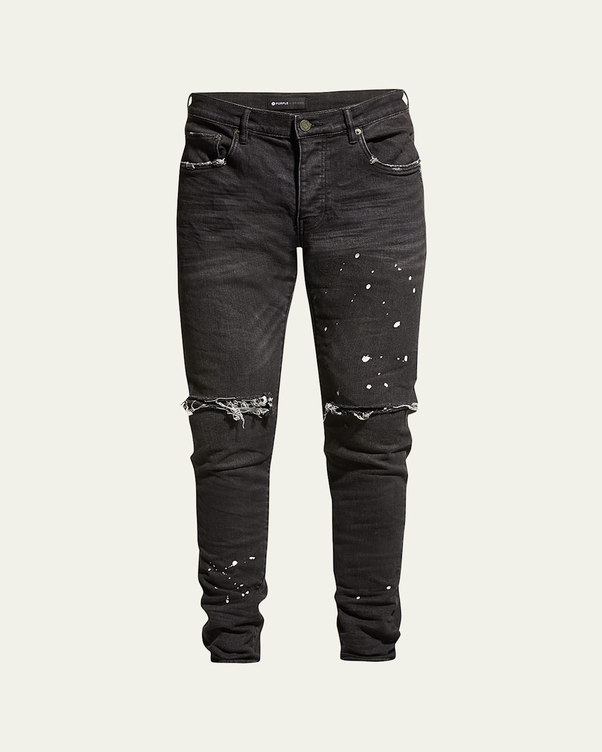 Men's Slim-Fit Distressed Low-Rise Skinny Jeans