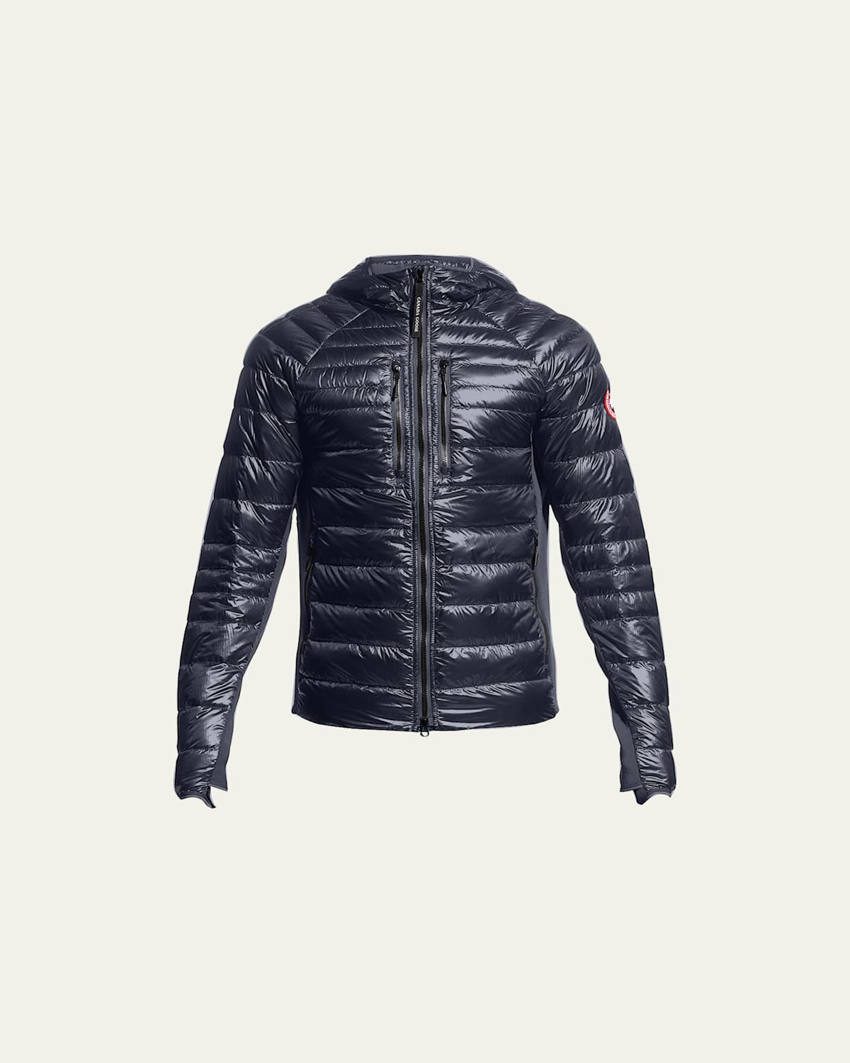 Canada Goose Men S Hybridge Lite Tech Down Hoody Jacket Navy In Atlantic Navy