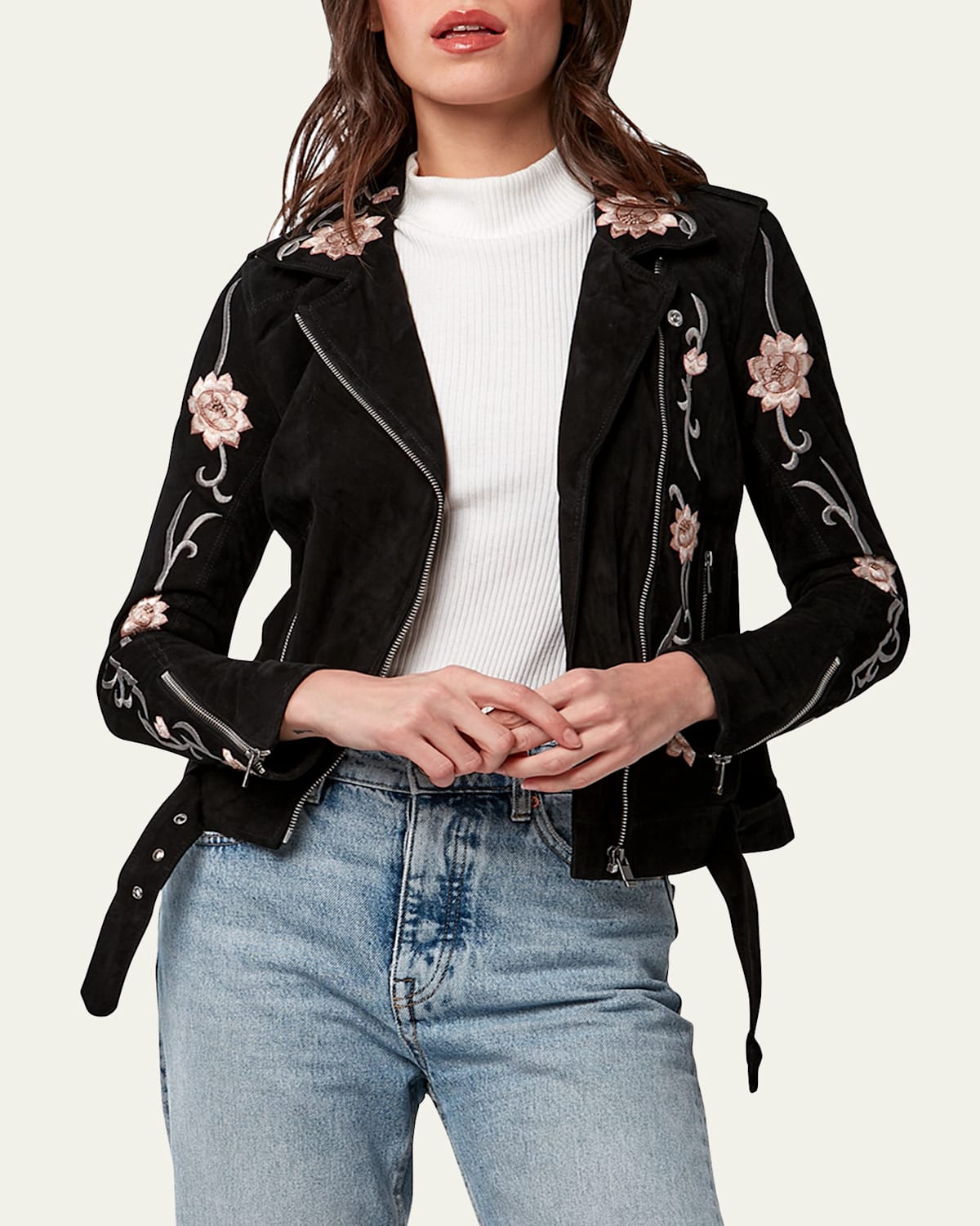 Lotus Flower Leather Jacket