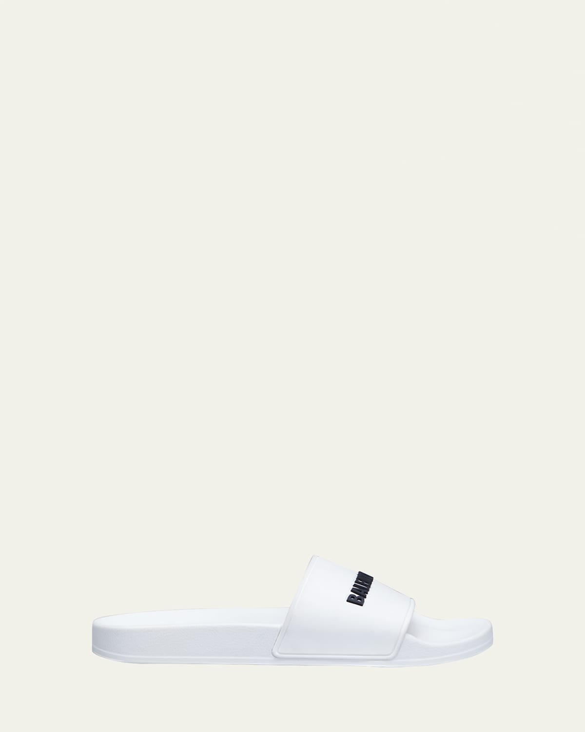 Logo Pool Slide Sandals, White