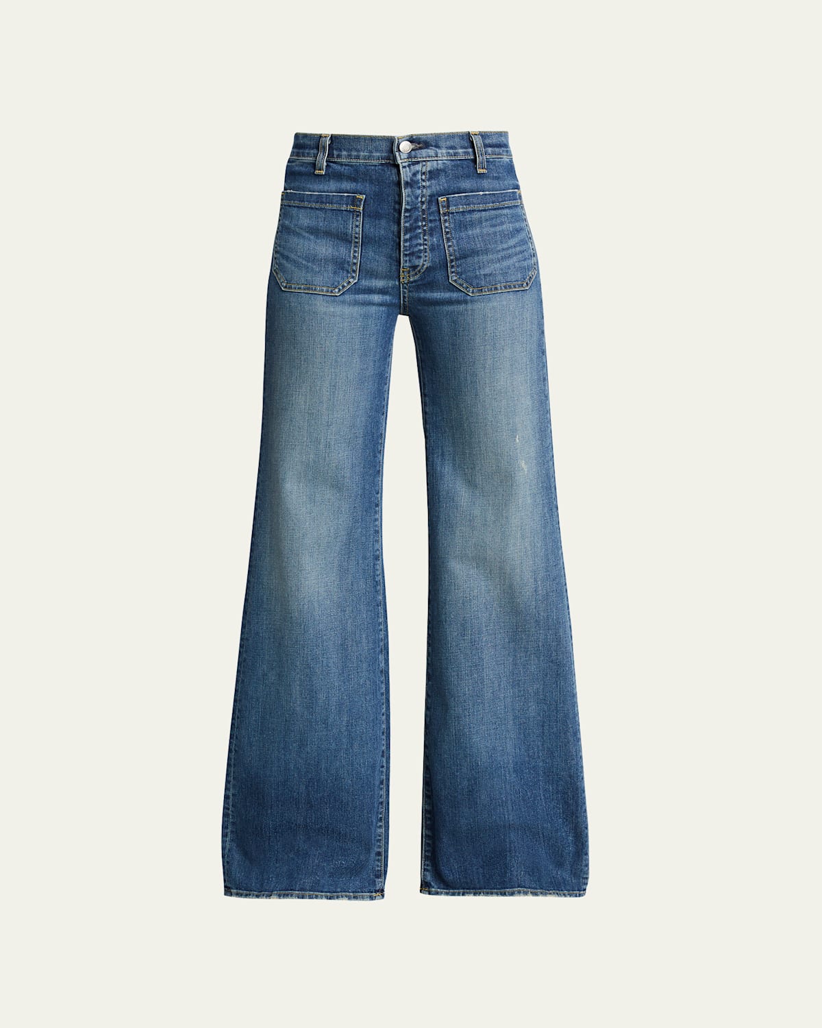 Nili Lotan Florence Denim Flare Jeans In Classic Wash