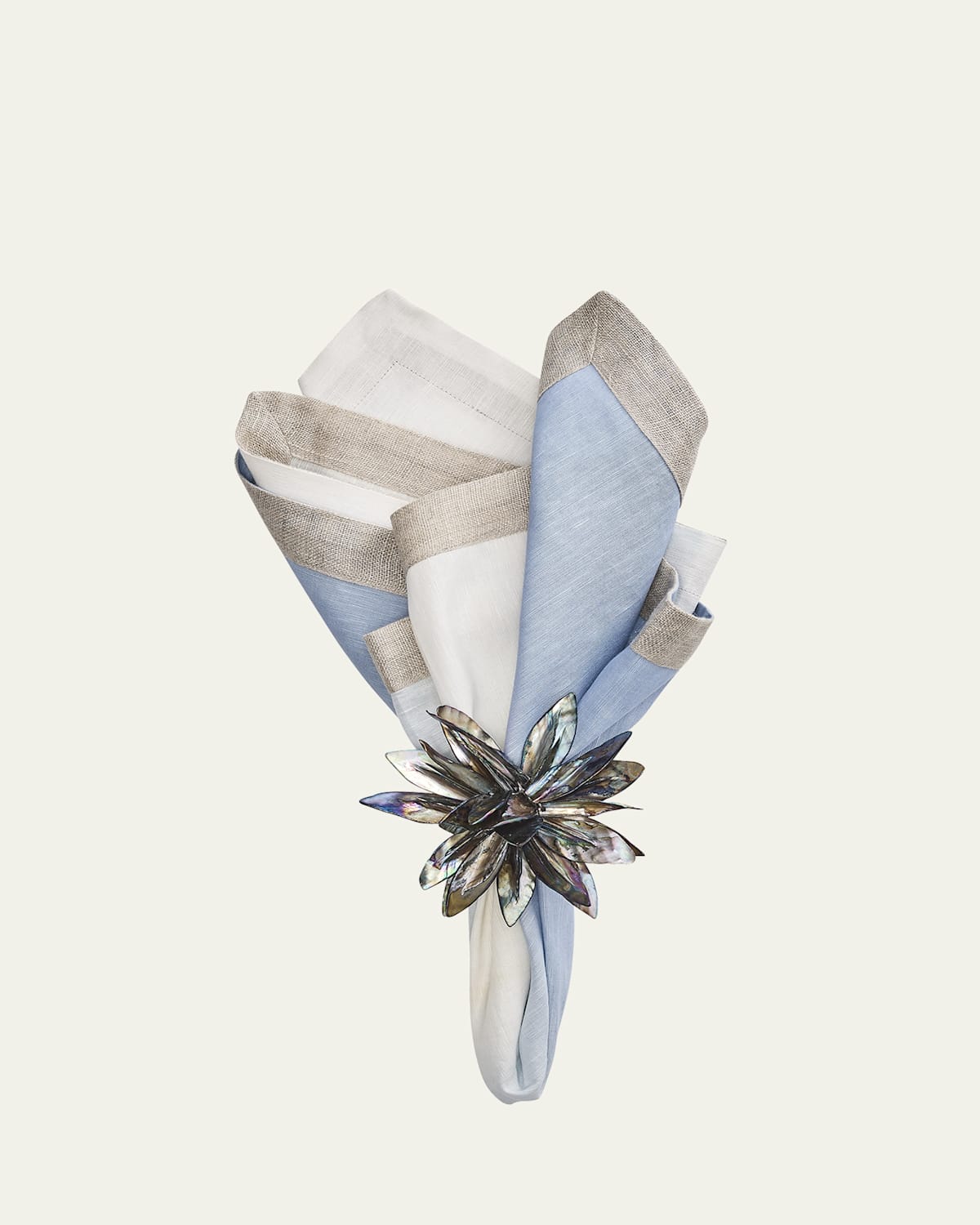 Kim Seybert Dip Dye Napkin In White/periwinkle
