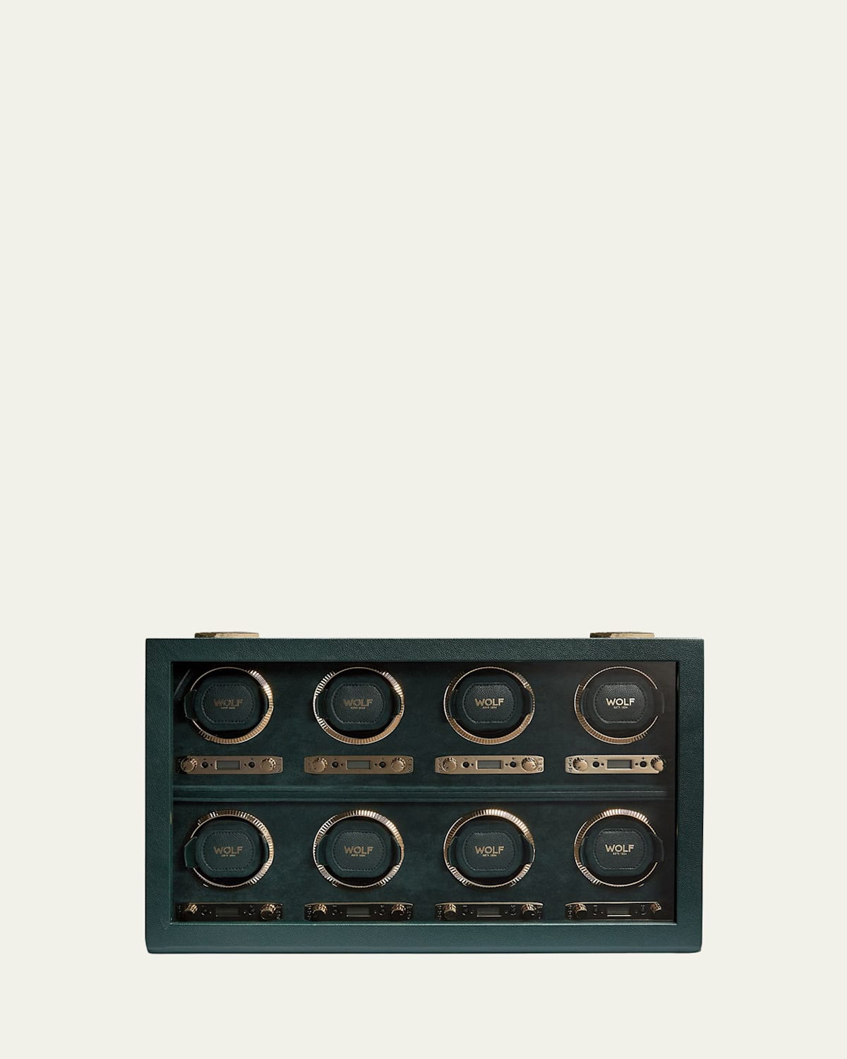 Wolf British Racing 8-piece Watch Winder In Green