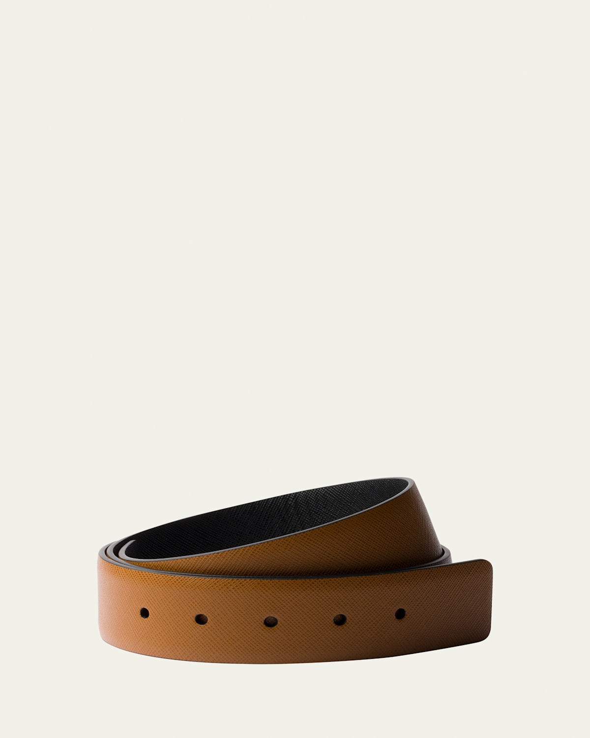 Prada Double-sided Belt In Brown