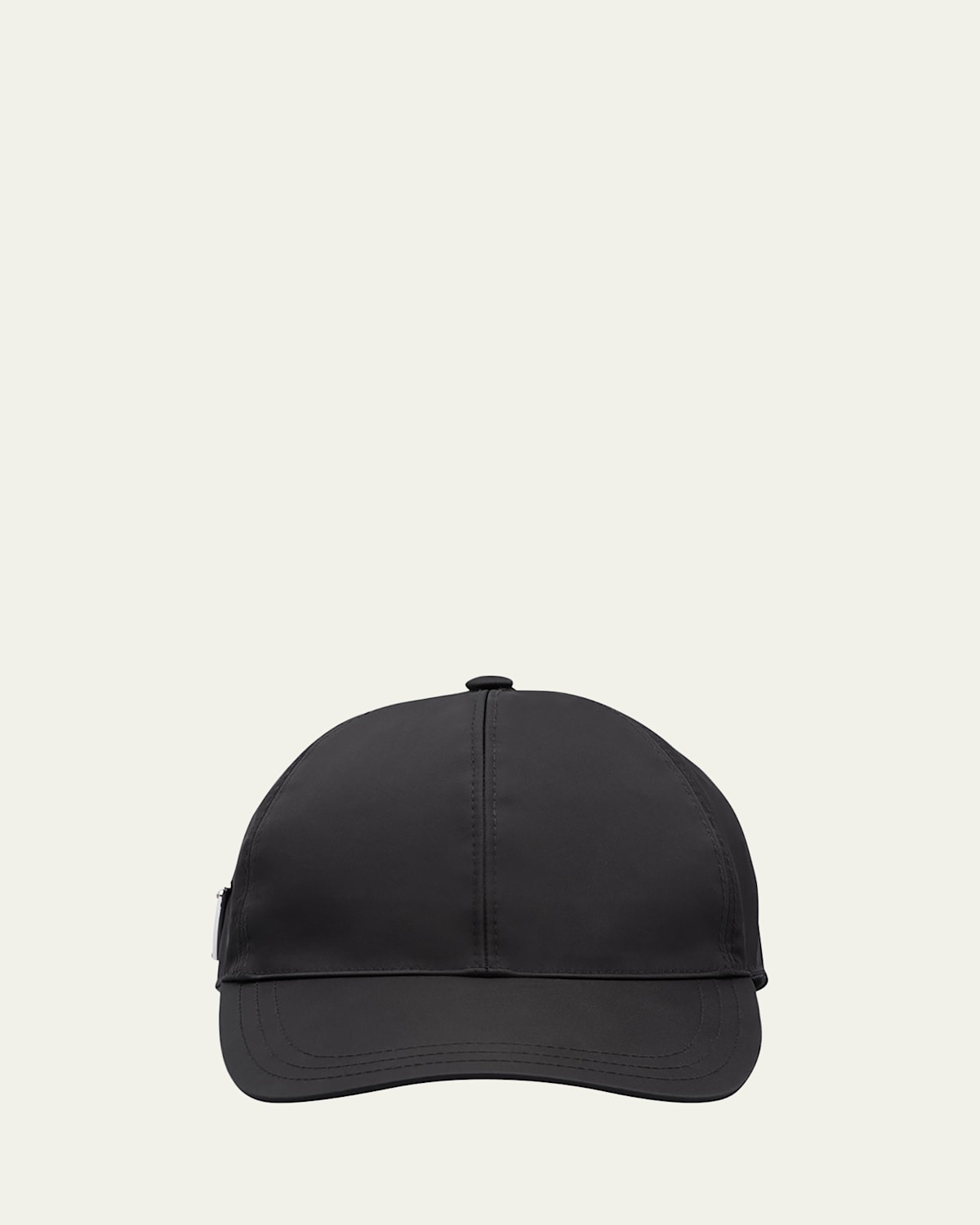 Shop Prada Men's Nylon Baseball Hat In Nero