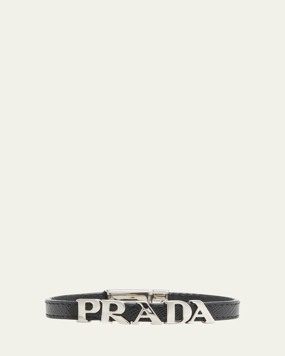 Men's Saffiano Bracelet With Logo