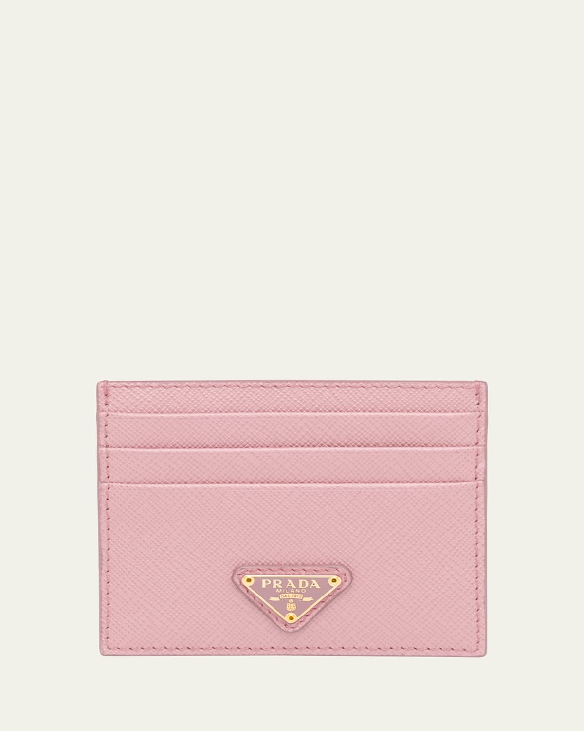 Prada Triangle Logo Leather Card Case In F0924 Pesco