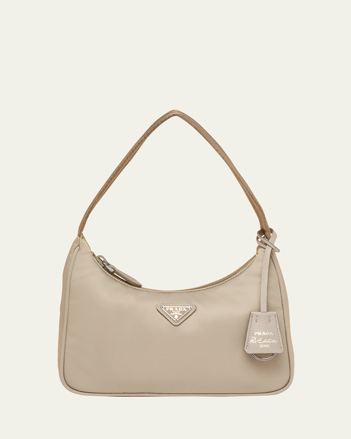 Shop Prada Re-edition 2000 Zip Shoulder Bag In F0f24 Deserto