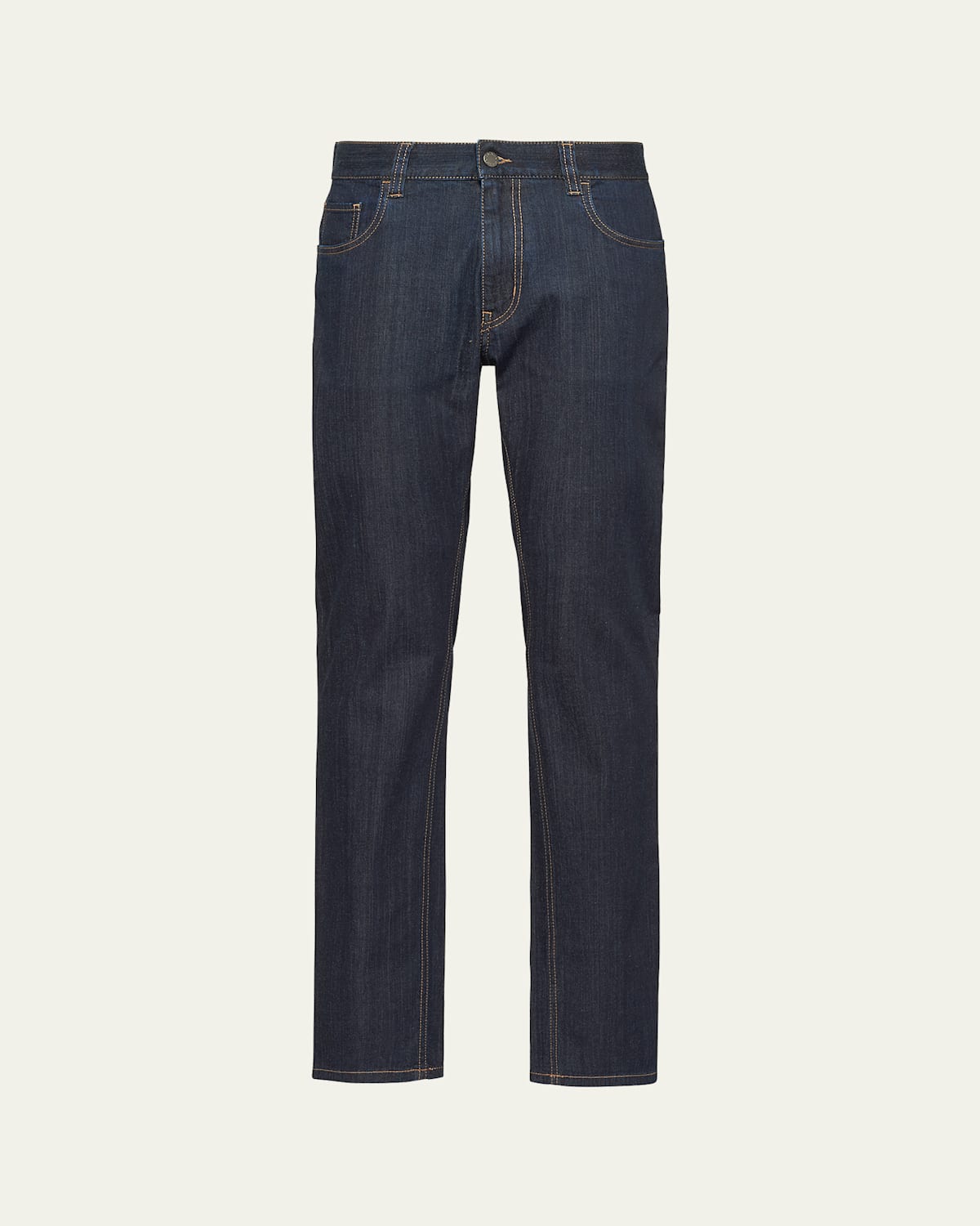 Prada Men's Dark-wash Straight Jeans In Bleu