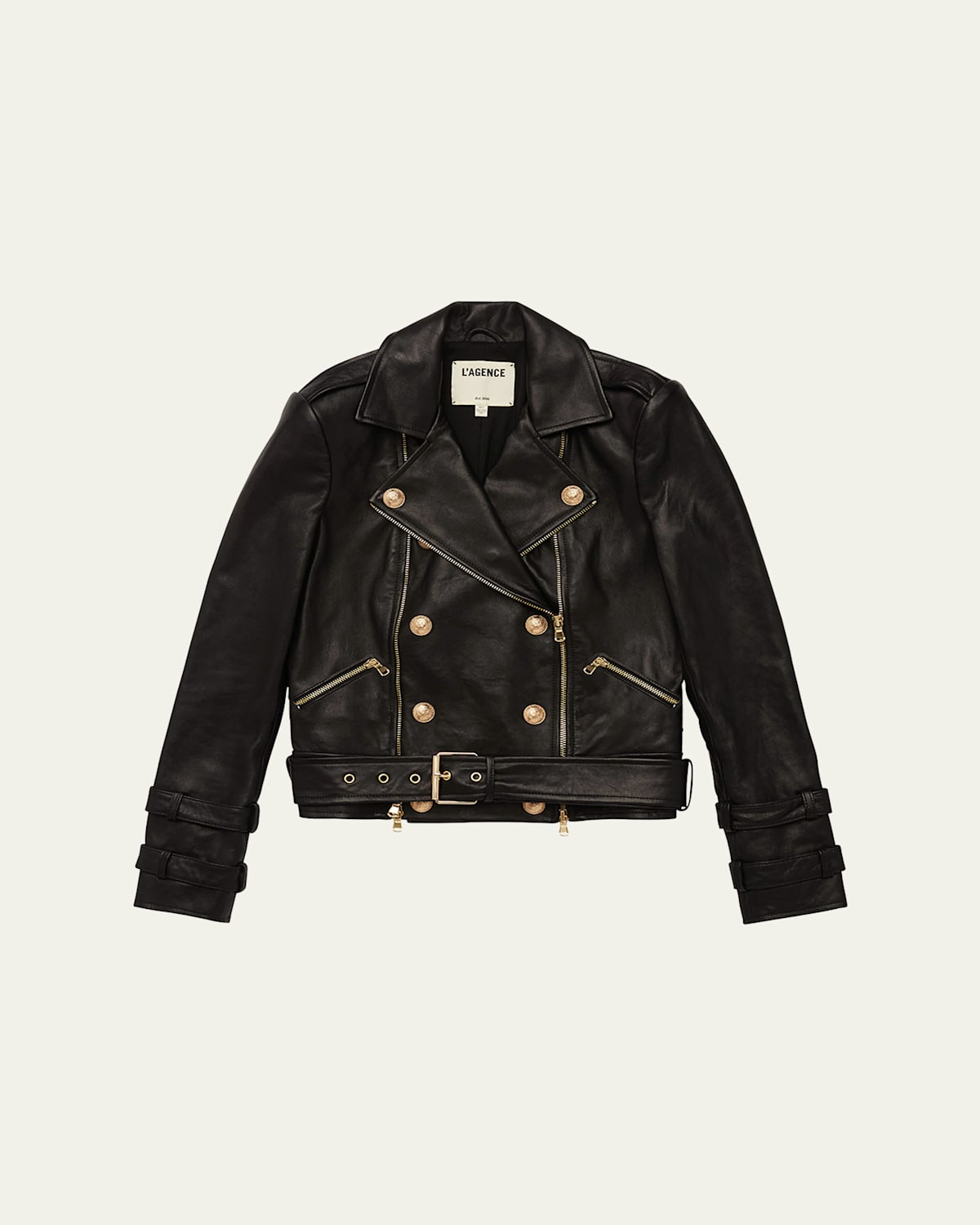 Billie Belted Leather Jacket
