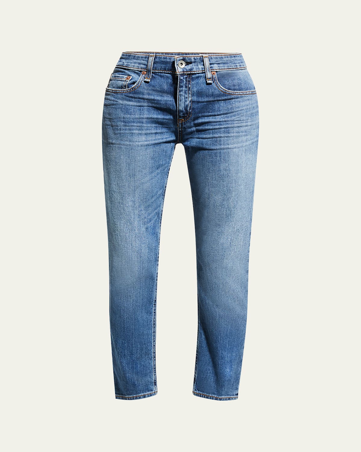 Rag & Bone Dre Low-rise Slim Boyfriend Ankle Jeans In Julienne