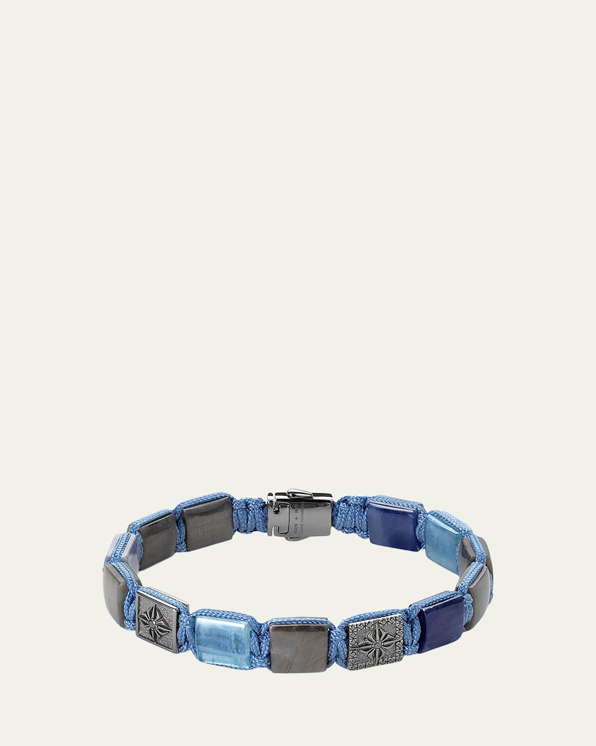 Shamballa Jewels Men's Lock 18k Gold Bead Bracelet, Size L