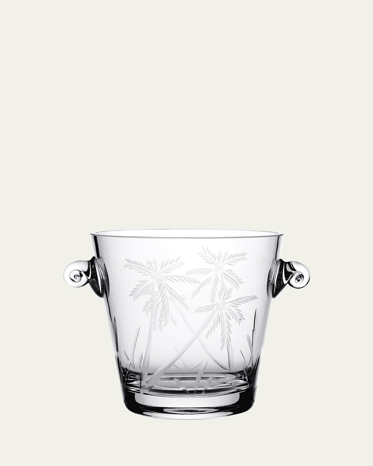 William Yeoward Crystal Palmyra Ice Bucket With Tongs In Noclr