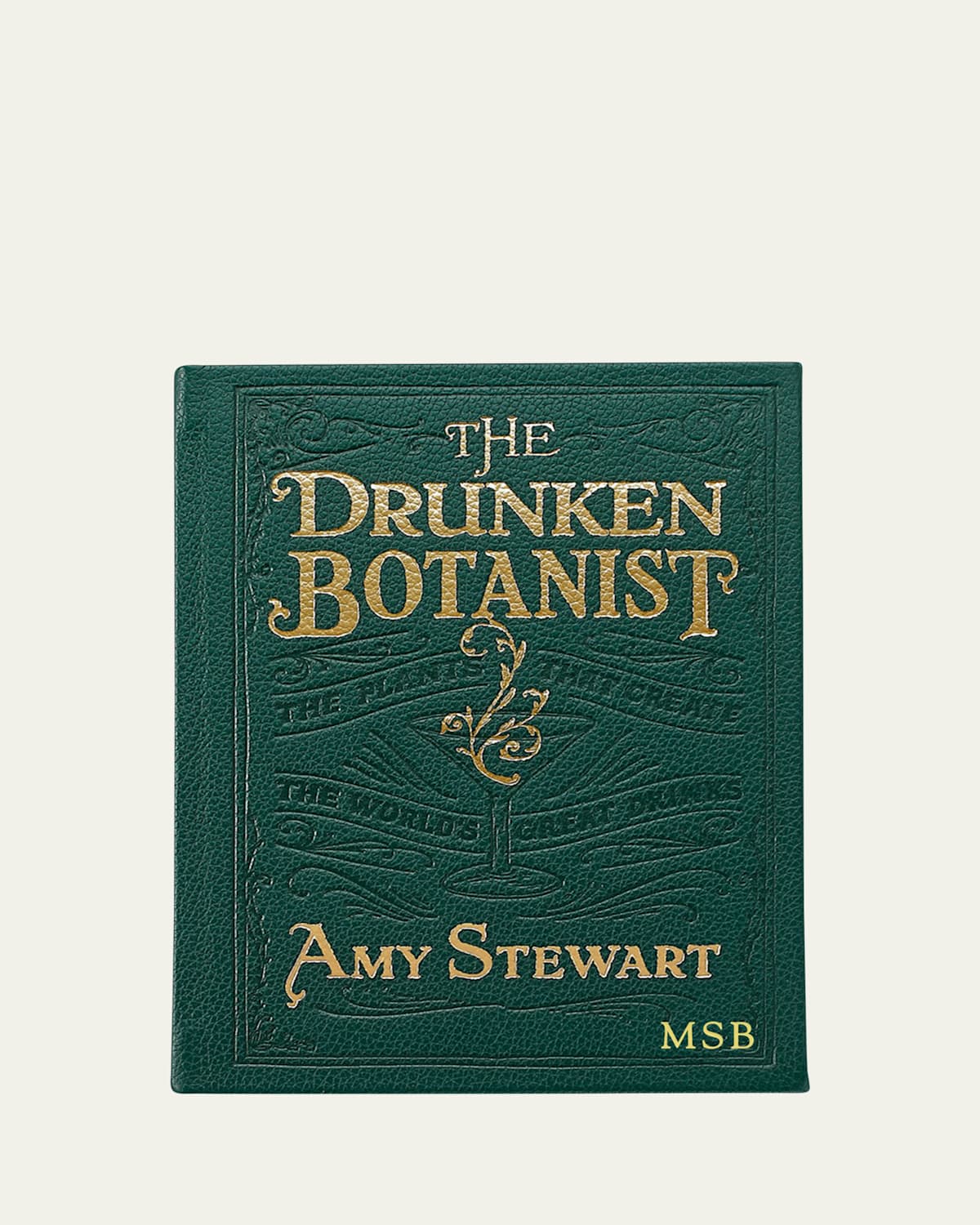 Graphic Image The Drunken Botanist Leather Bound Book In Green